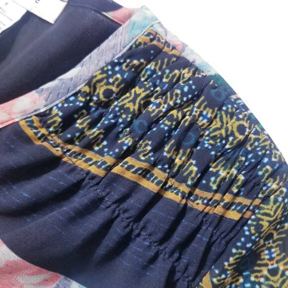 Hiche Printed Layered Ruffle Pintuck Dress - Picture 5 of 11